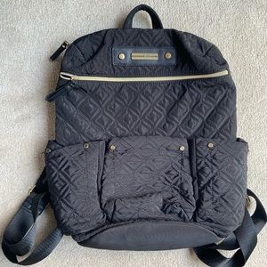 Black cushioned travel backpack